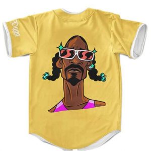 Snoop Dogg With Braided Hair Art Yellow Baseball Uniform