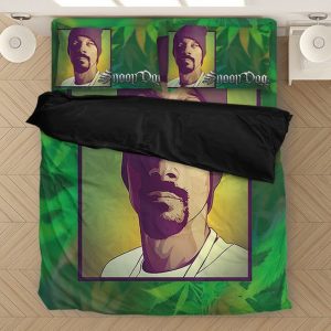 Snoop Doggy Dogg Marijuana Background Green Bed Linen