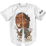 Snoop Doggy Dogg Smoking Blunt White Baseball Jersey