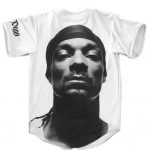 Snoop Doggy Dogg Wearing Durag Cap White Baseball Uniform