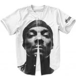 Snoop Doggy Dogg Wearing Durag Cap White Baseball Uniform