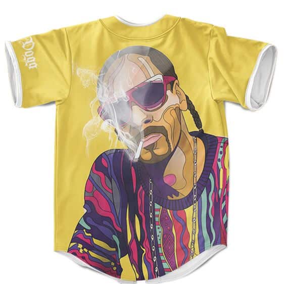 Snoop Lion Smoking Marijuana Yellow Baseball Shirt