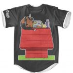Snoopy Parody Snoop Doggy Dogg Black Baseball Uniform