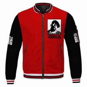 The Notorious B.I.G. Awesome Red And Black Varsity Jacket