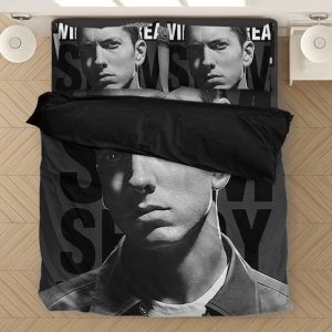 The Real Slim Shady Lyrics Eminem Stoic Face Gray Bed Linen