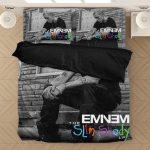 The Slim Shady LP Album Rap Icon Eminem Gray Bedding Set