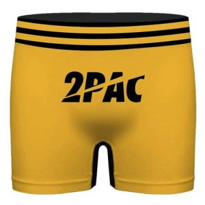 Thug Life Rapper 2Pac Shakur Logo Art Yellow Men's Underwear