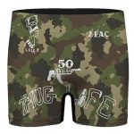 Thug Life Tupac Makaveli Tattoos Camouflage Men's Underwear