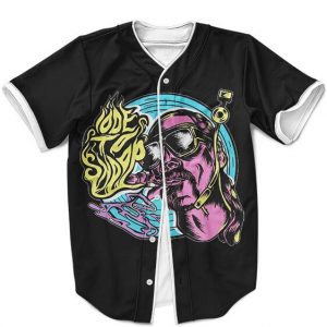 Trippy Colors Snoop Doggy Dogg Black Baseball Uniform