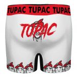 Tupac Makaveli Shakur Minimalist Head Art White Men's Boxers