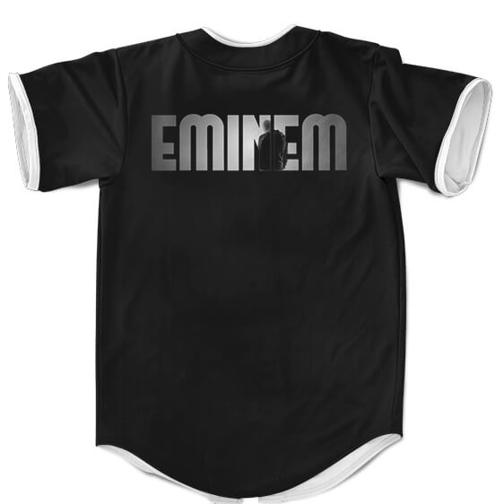 Unique Marshall Mathers Eminem Logo Black Baseball Uniform