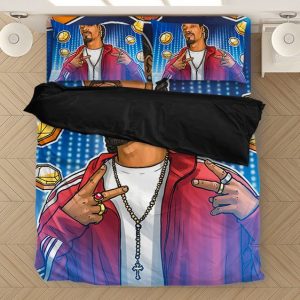 Unique Snoop Doggy Dogg Peace Hand Sign Art Bedding Set