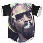 Unique Snoop Lion Smoking Weed Rasta Baseball Shirt