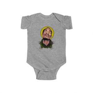Weed Halo Young Snoop Doggy Dogg Portrait Baby Romper