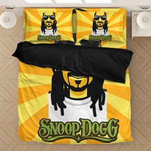 West Coast Rapper Snoop Dogg Yellow And Orange Bed Linen