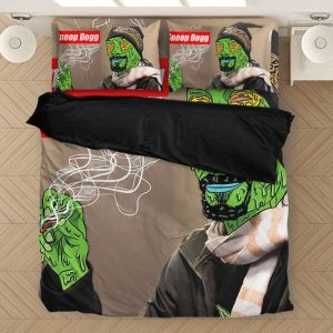 Zombie Drip Art Snoop Dogg Smoking Weed Bedding Set