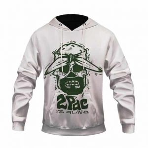 2Pac Is Alive Skull Head Artwork Badass Hoodie Jacket