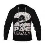 2Pac Legacy Closed Fist Artwork Stylish Black & White Hoodie