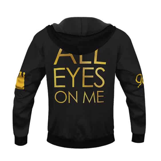 All Eyez On Me Gold Symbol Design Stylish Hoodie Jacket
