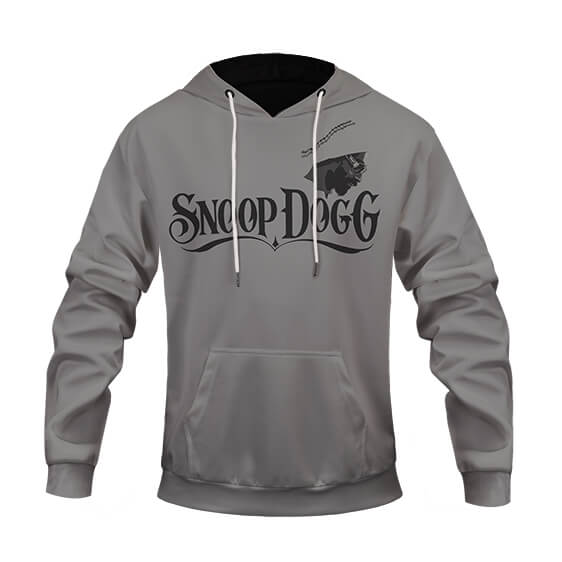 Awesome Snoop Dogg Side View Head Artwork Gray Hoodie