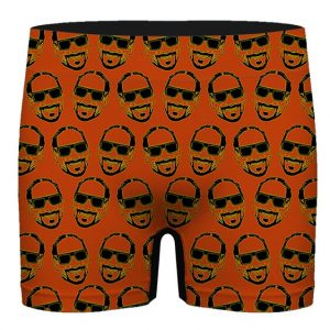 Awesome Snoop Dogg Face Pattern Orange Men's Boxers