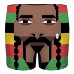 Rastafari Colors Snoop Dogg Geometric Art Men's Boxers