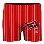 Snoop Dogg Baseball Varsity Style Red Pinstripes Men's Boxers