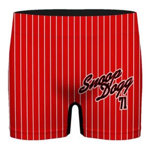 Snoop Dogg Baseball Varsity Style Red Pinstripes Men's Boxers