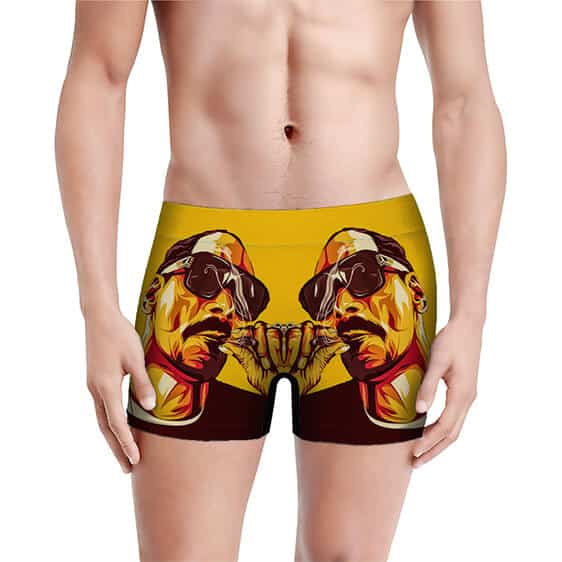 Dope Snoop Dogg Puffing Blunt Yellow Men's Underwear