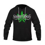 Cool Marijuana Leaf Snoop Dogg Icon Black Hoodie Jacket