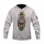 Crowned King Tupac Face Doodle Artwork Awesome Hoodie