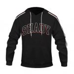 Eminem Shady Lettering Art Striped Sleeve Black Hoodie