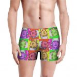 Eminem Stoic Portrait Vibrant Retro Colors Men's Boxers