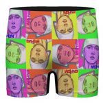 Eminem Stoic Portrait Vibrant Retro Colors Men's Boxers