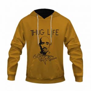 Gangsta Rapper 2Pac Shakur Thug Life Art Hoodie Jacket