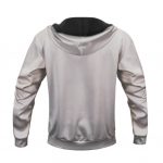 Hip-Hop Rapper Eminem Silhouette Artwork White Hoodie Jacket