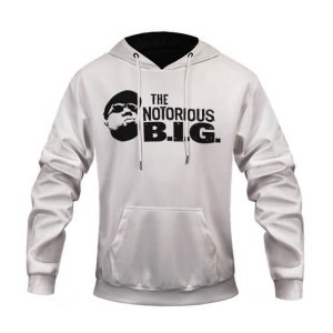 Legendary Rapper The Notorious B.I.G. Logo White Hoodie