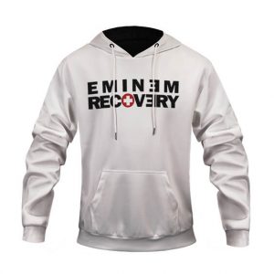 Marshall Mathers Eminem Recovery Album Logo White Hoodie