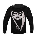 Rap Legend 2Pac Amaru Shakur Silhouette Art Black Hoodie