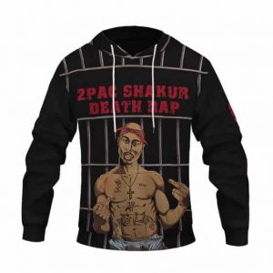 Rap Legend 2Pac Shakur Death Rap Artwork Stylish Hoodie