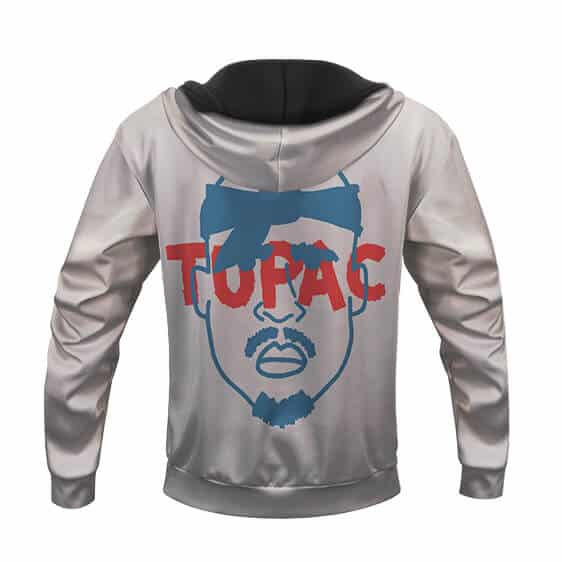 Rap Legend Tupac Shakur Wearing Bandana Art Hoodie Jacket