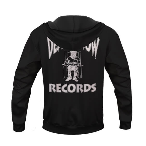 Snoop Dogg Death Row Records Logo Epic Black & White Hoodie