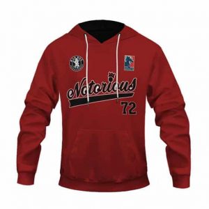 The Notorious B.I.G. 72 Logo Stylish Red Pullover Hoodie