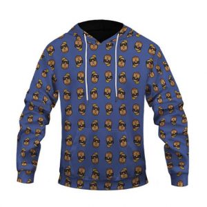 The Notorious B.I.G. Cartoon Head Pattern Awesome Hoodie