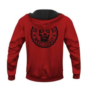 West Coast Hip Hop Icon Snoop Dogg Red Pullover Hoodie