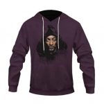 West Coast Rapper Snoop Dogg Graffiti Art Purple Hoodie