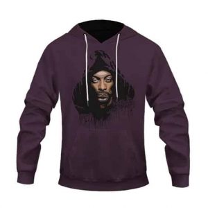 West Coast Rapper Snoop Dogg Graffiti Art Purple Hoodie