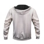 West-Coast Rapper Snoop Dogg Head Cutout Art White Hoodie