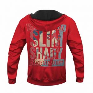 Will The Real Slim Shady Please Stand Up Red Hoodie Jacket