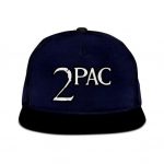 2Pac Simple Logo West Coast Gangsta Navy Blue Snapback